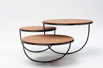 TRIO - Low wooden coffee table by La Manufacture - view 3